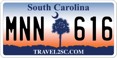 SC license plate MNN616