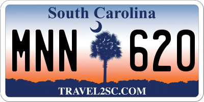 SC license plate MNN620