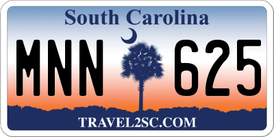SC license plate MNN625