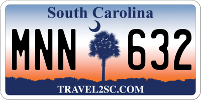 SC license plate MNN632