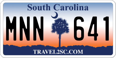 SC license plate MNN641