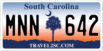 SC license plate MNN642