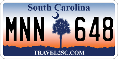 SC license plate MNN648