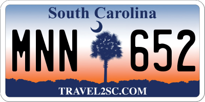 SC license plate MNN652