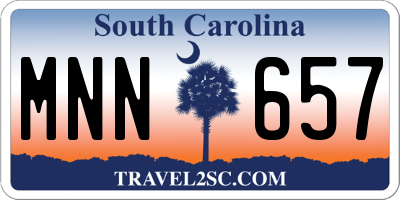 SC license plate MNN657