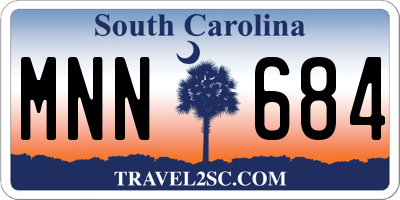 SC license plate MNN684
