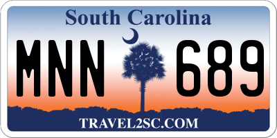 SC license plate MNN689