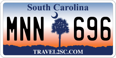 SC license plate MNN696