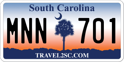 SC license plate MNN701