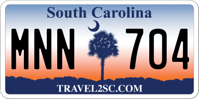 SC license plate MNN704