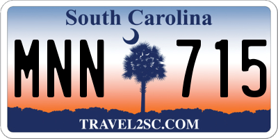 SC license plate MNN715