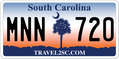 SC license plate MNN720