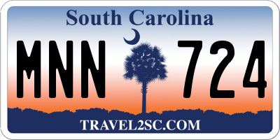 SC license plate MNN724