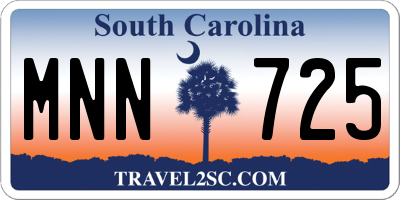 SC license plate MNN725
