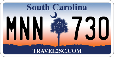 SC license plate MNN730