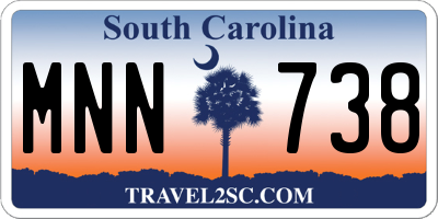 SC license plate MNN738
