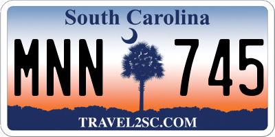 SC license plate MNN745