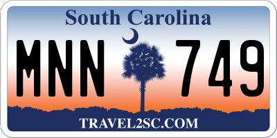 SC license plate MNN749