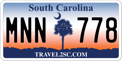 SC license plate MNN778