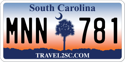 SC license plate MNN781