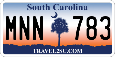 SC license plate MNN783