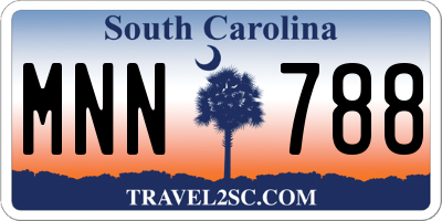 SC license plate MNN788
