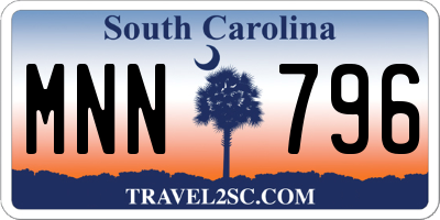 SC license plate MNN796