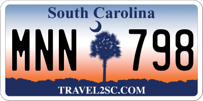 SC license plate MNN798