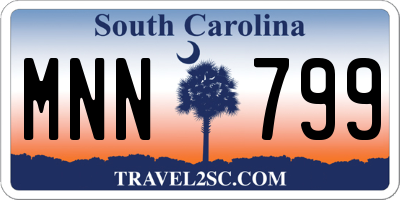 SC license plate MNN799