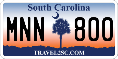 SC license plate MNN800