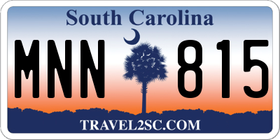 SC license plate MNN815