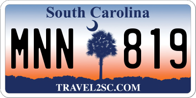 SC license plate MNN819