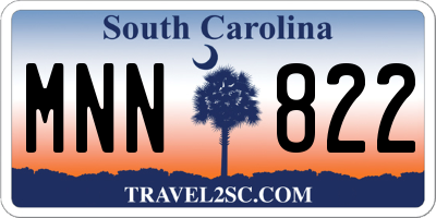 SC license plate MNN822