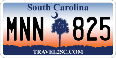 SC license plate MNN825