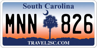 SC license plate MNN826