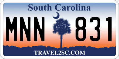 SC license plate MNN831
