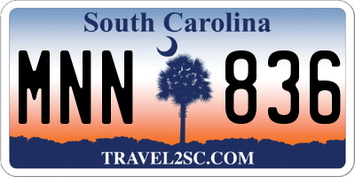 SC license plate MNN836