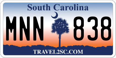 SC license plate MNN838