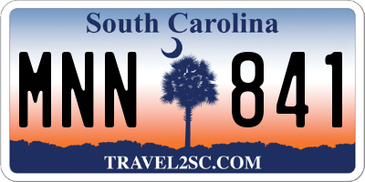 SC license plate MNN841