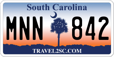 SC license plate MNN842