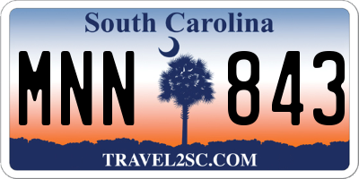SC license plate MNN843