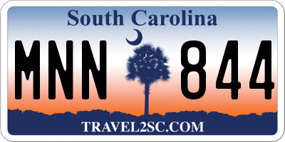 SC license plate MNN844