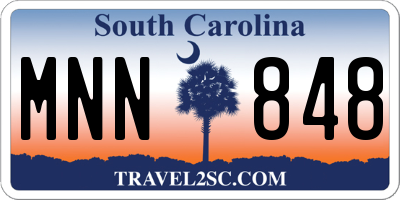SC license plate MNN848