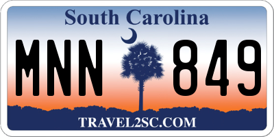 SC license plate MNN849