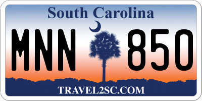 SC license plate MNN850