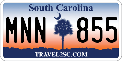 SC license plate MNN855