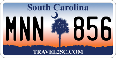 SC license plate MNN856