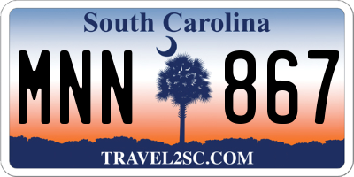 SC license plate MNN867