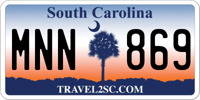 SC license plate MNN869