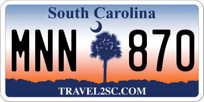 SC license plate MNN870